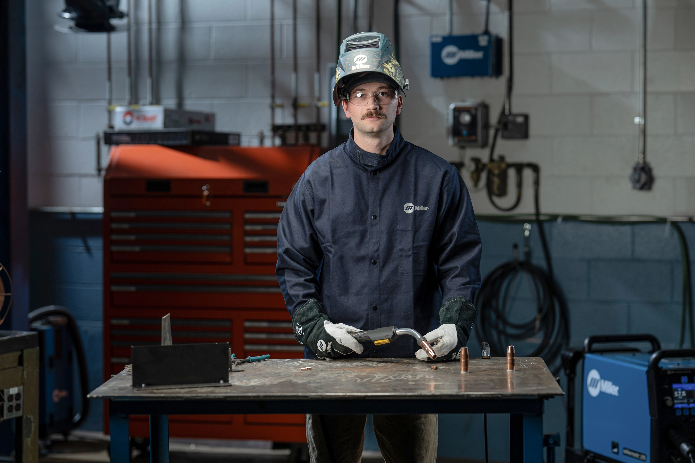 Bernard Wingman being used in a shop application setting
