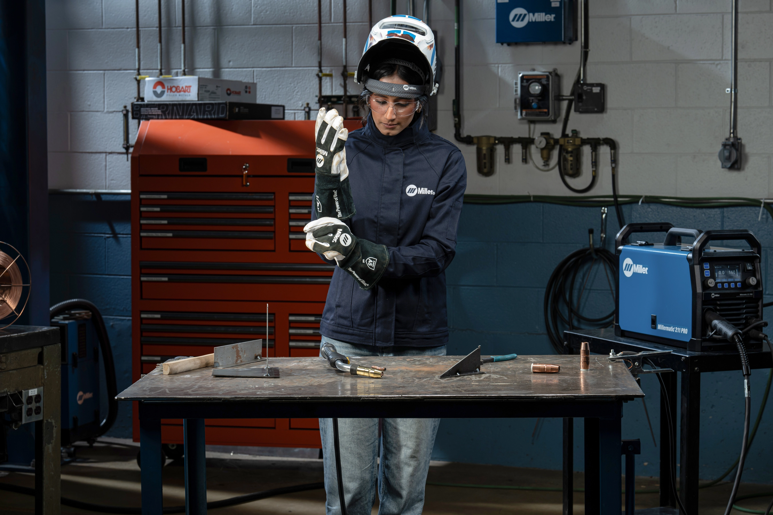 Bernard Wingman being used in a shop application setting