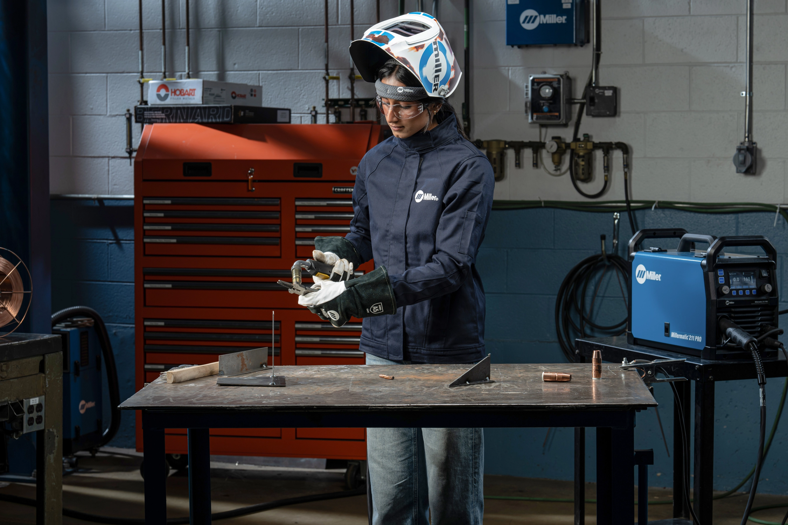Bernard Wingman being used in a shop application setting