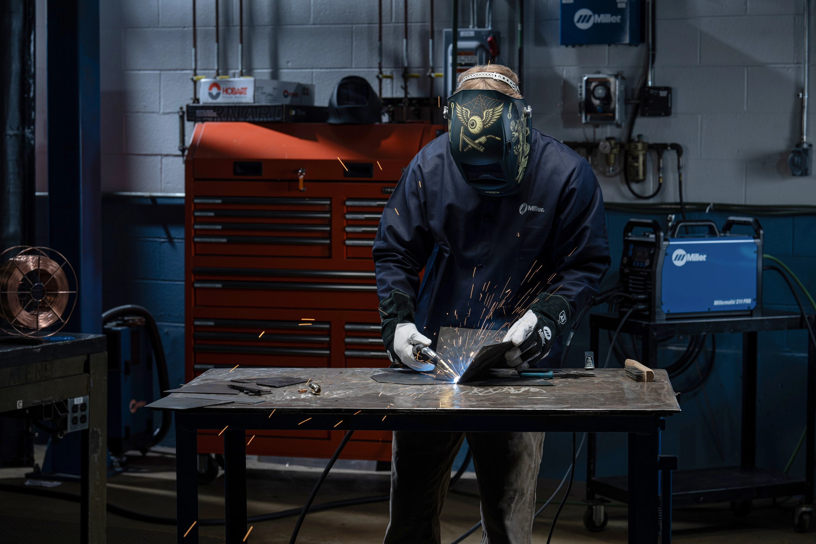 Bernard Wingman being used in a shop application setting