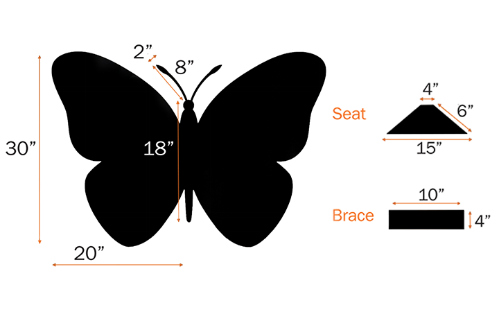 Butterfly Plant Holder Project Dimensions