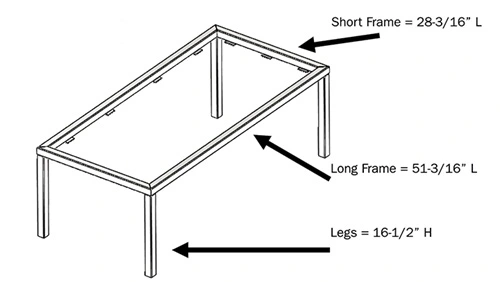 Coffee Table Material Dimensions White