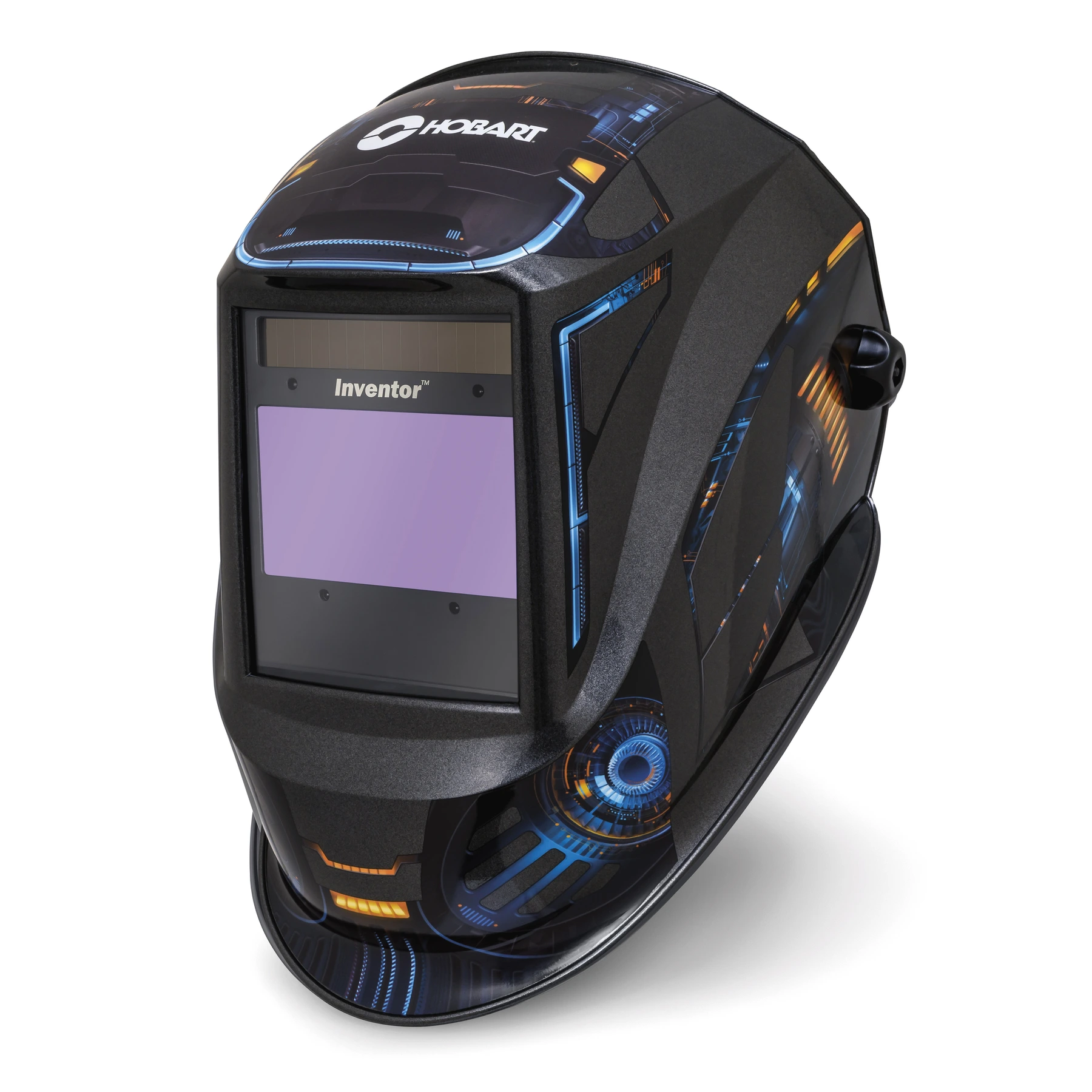 Hobart Welding Products Inventor Series Reactor graphic welding helmet left side view