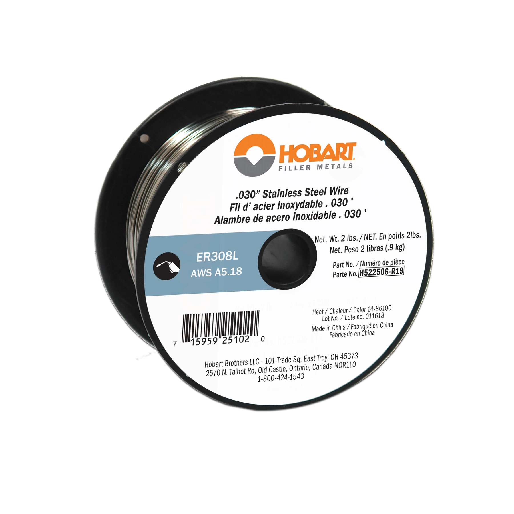 H522506-R19 .030 Stainless Steel Wire RF