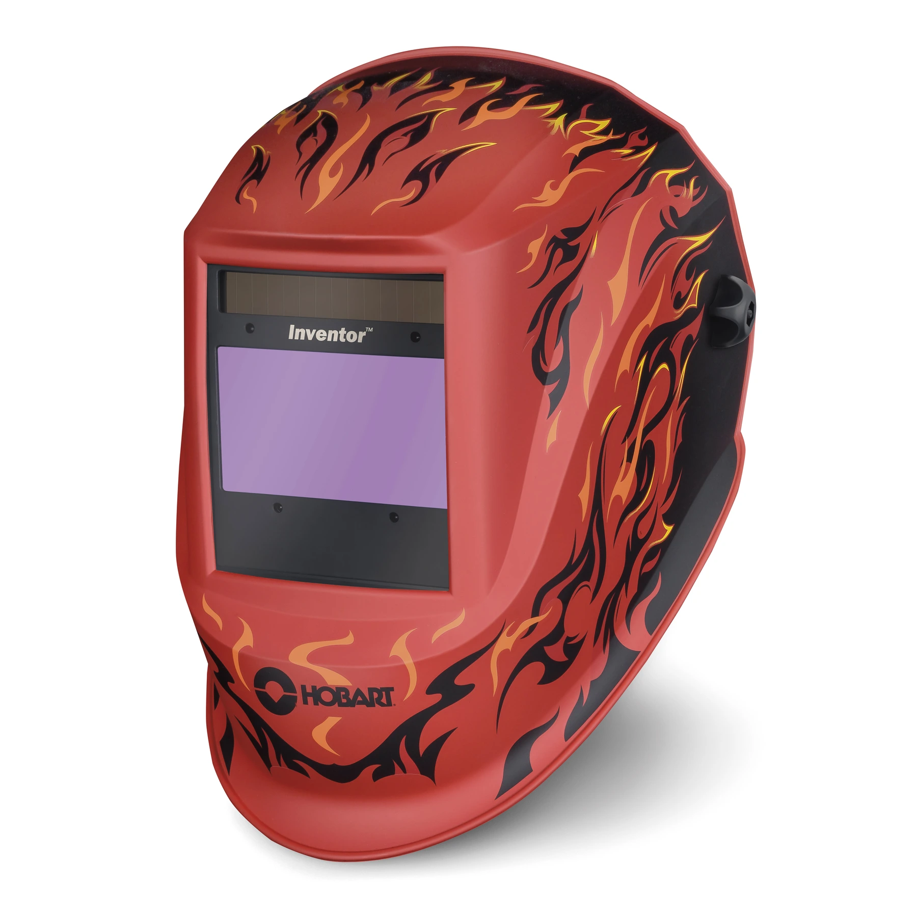 Hobart Welding Products Inventor Series Fiery graphic welding helmet left side view