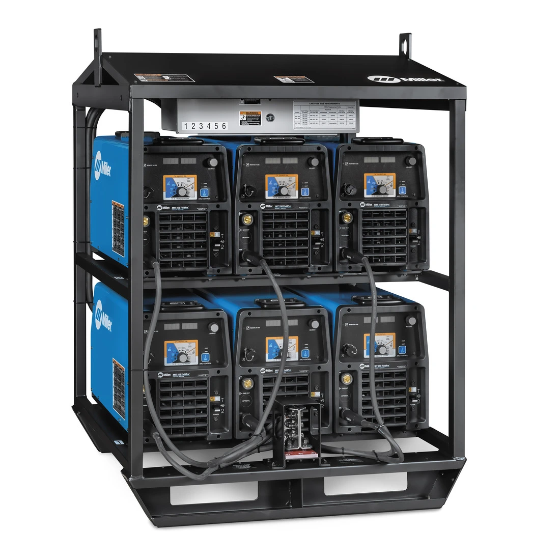 XMT® 400 ArcReach® Narrow 4-Pack Rack Tweco® | MillerWelds XMT® 400 ArcReach® Narrow 4-Pack Rack Tweco® | MillerWelds